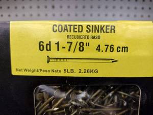 lot 341 image: Grip Rite Coated Sinker (10) 6D 1 78. 50 pounds