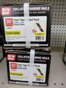 lot 344 image: Grip Rite Collated Framing Nails (2). 2 38 x .113.  5000