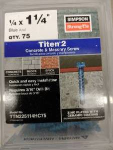 lot 366 image: Titen II masonry Screws (2)  x 1 .
