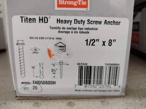 lot 371 image: Titen HD Screw Anchor (3) 58 x 8,  x 8.