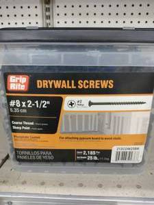 lot 379 image: Grip Rite Drywall Screws 25 Lb.