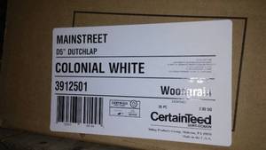 lot 693 image: Vinyl Siding Colonial White $11 per piece. Loc BB