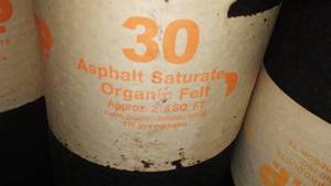 lot 698 image: Roofing Asphalt Felt 30 LB.- (10) Loc BB