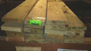 lot 721 image: 1 X 4 X 12 Green Treat  (14), 1x4x 8ft. Green Treat - (6) Over $175 value
