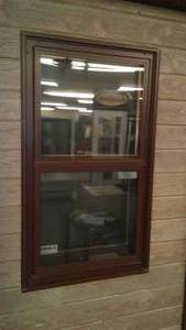 lot 818 image: Marvin double hung Bahama Brown  metal.