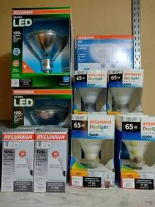 lot 473 image: Light Bulbs LED,65W, 100W and More.