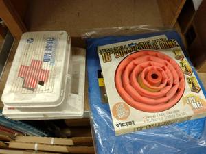 lot 839 image: First Aid, Tarp, Safety Cone  New.