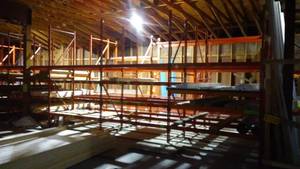 lot 736A image: Orange Racking 3 Sections Long, 4 Sections Deep. plus more