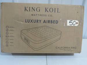 lot 50 image: King Koil Luxury California King Air Mattress with Built-in Pump for Home, Camping & Guests - 20