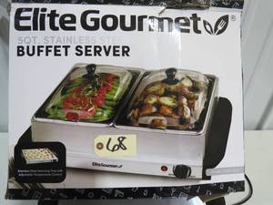 lot 68 image: Elite Gourmet 5QT. Stainless Steel Buffet Server Model EWM-6122