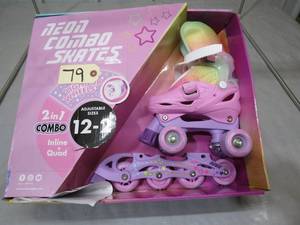 lot 79 image: NEON 2-in-1 Combo Skates with Light-up Wheels 12-2
