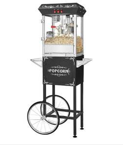 lot 11 image: Great Northern Popcorn Black 8 oz. Ounce Foundation Vintage Style Popcorn Machine and Cart