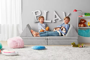 lot 24 image: Members Mark Kids Explorer Sofa, Gray New