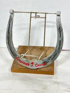 Vintage Seagrams 7 Crown Horseshoe Bottle Holder