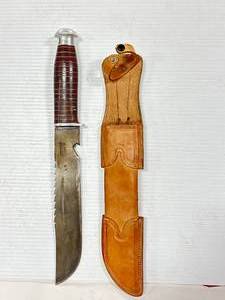 Antique Vliches Sioux Carved Knife 13 Inches