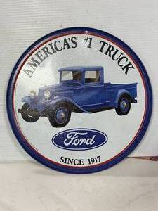 Oval Metal Ford Sign (approx. 12 inches)
