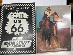 Route 66 & Cream of Wheat Metal Signs