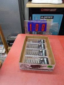Box of 40 new cabinet hinges. As shown.