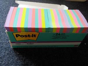 24 - 3 Square Post It Pads...