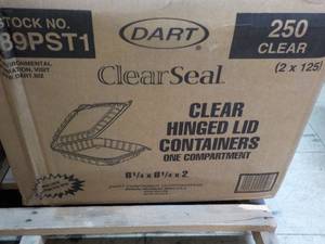250 Ct Clear Hinged Lid Containers ...