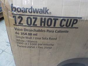 1000 ct Boardwalk 12 oz White Hot C...