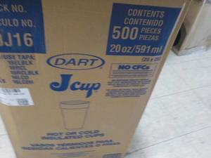 500 Ct Dart 20 oz Hot and Cold Insu...
