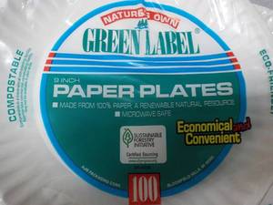 300 Green Label 8 Paper Plates...
