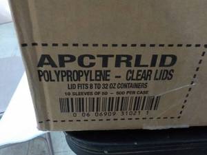 500 ct Clear Lids for 8 - 32 oz Con...
