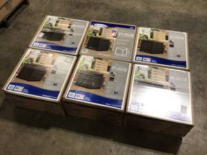 lot 7 image: Lot of 6 Suncast End Table with Storage not used