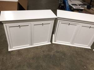 lot 8 image: Lot of 3 Home Decorators Collection Hampton Harbor 35 in. Double Tilt-Out Hamper in White review pictures