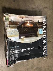 lot 21 image: Hampton Bay Tipton 34 in. Steel Deep Bowl Fire Pit in Oil Rubbed Bronze review pictures