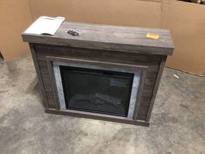 lot 26 image: Home Decorators  GRAFTON 40 IN INFRARED ELECTRIC. FIREPLACE IN HERITAGE OAK.review pictures