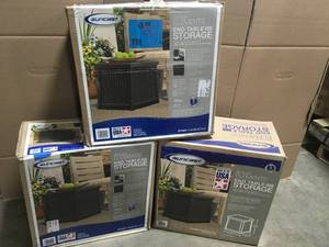 Lot of 3 Suncast End Table with Storage not used