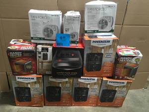 Lot of assorted small heaters Various models and conditions Items See Pictures