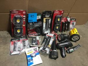 Lot of assorted Lighting and flashlights various models and conditions customer returns see pictures
