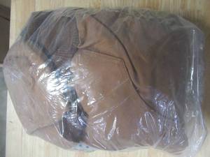 Carhartt Mens Quilted Flannel Lined Duck Active Jacket - Medium