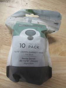 1-316 in. Matte Black Garrett Solid Round Cabinet Knob (10-Pack)