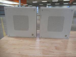 LOT OF 2  8 Open Ceiling Surface Mount Speaker with Enclosure and 4-Watt 25V70V Transformer