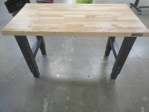 48 in x 25 in Gladiator Adjustable Height Workbench Table