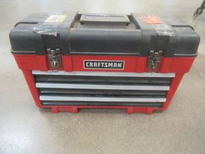 Craftsman Tool Box -22 in x 10 in x 13.5 in (Cracked in a Few Places, SEE PHOTOS)