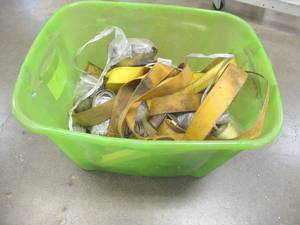 Bin of Heavy Duty Straps (USED IN WAREHOUSE)