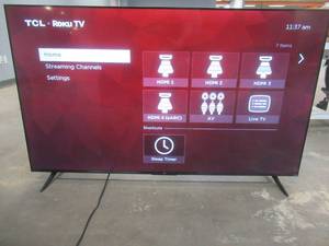 lot 18 image: TCL - 65 Class 4-Series 4K UHD HDR Smart Roku TV