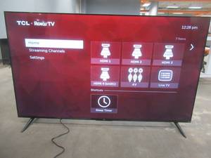lot 38 image: TCL - 65 Class 4-Series 4K UHD HDR Smart Roku TV MODEL 65S455