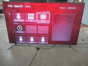 lot 43 image: TCL 75-inch 5-Series 4K UHD Dolby Vision HDR QLED Roku Smart TV - 75S535, 2021