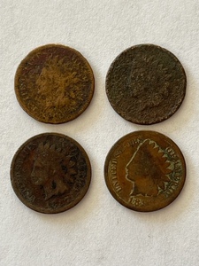 lot 12 image: 4 Indian Head Cents