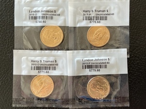 lot 14 image: Uncirculated President Dollars