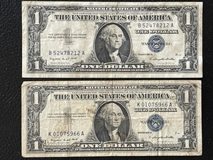 lot 36 image: $1 Dollar Silver Certificates