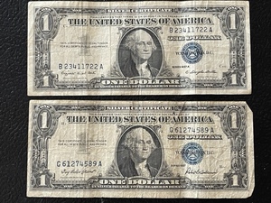 lot 45 image: $1 Silver Certificates