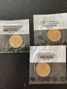 lot 51 image: Uncirculated President Dollars
