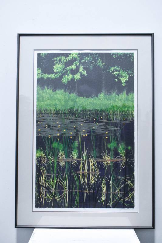 lot 302 image: Gordon Mortensen Bullhead Lily Reduction Woodcut